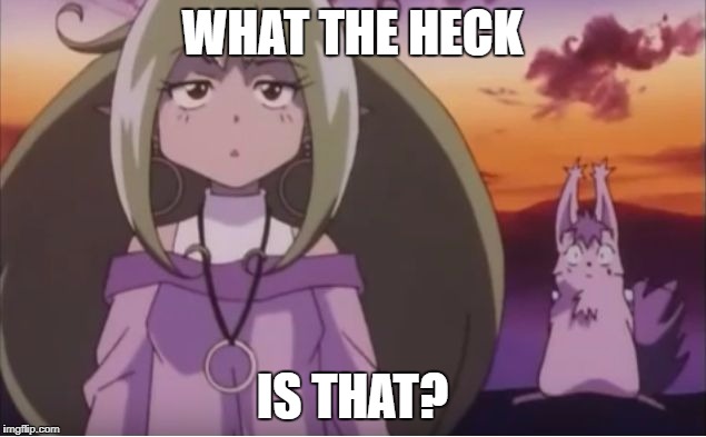 Mirabelle Graceland blank stare | WHAT THE HECK; IS THAT? | image tagged in mirabelle graceland blank stare,memes,anime,wild arms,stare | made w/ Imgflip meme maker