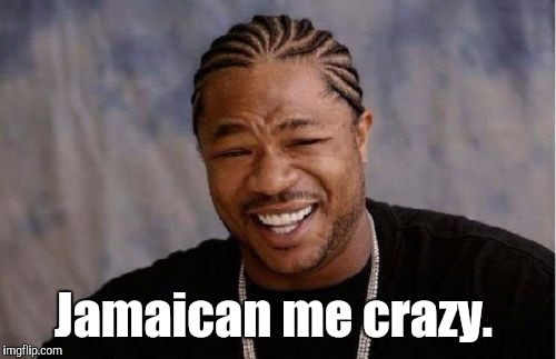 Yo Dawg Heard You Meme | Jamaican me crazy. | image tagged in memes,yo dawg heard you | made w/ Imgflip meme maker