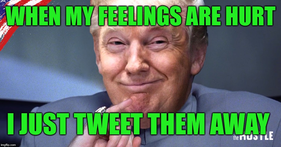 WHEN MY FEELINGS ARE HURT I JUST TWEET THEM AWAY | made w/ Imgflip meme maker