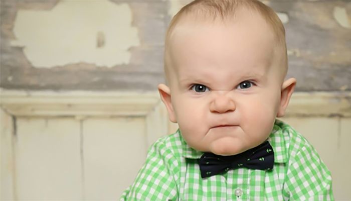 High Quality angry baby bow tie memes Blank Meme Template
