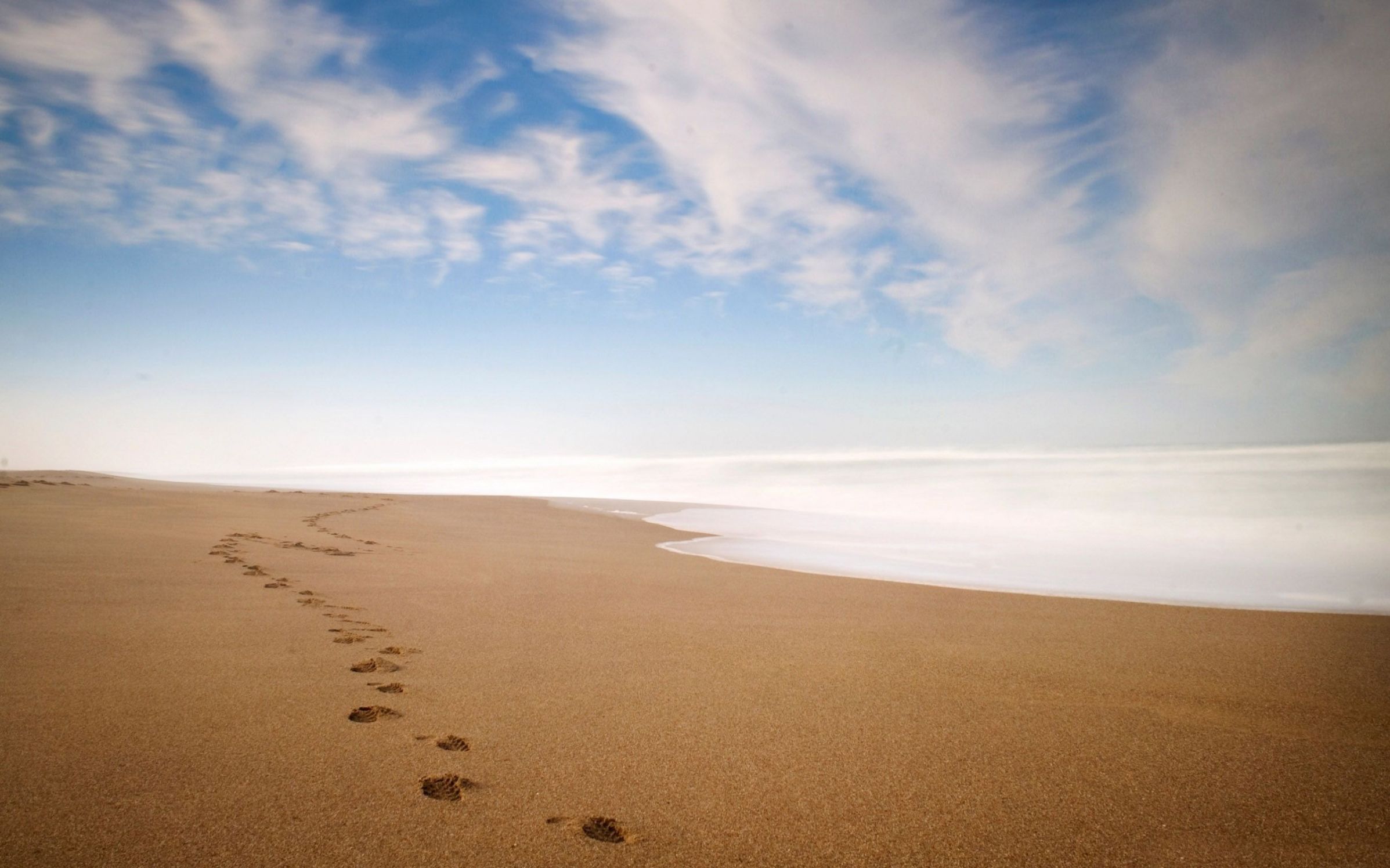 Footprints in sand Blank Meme Template