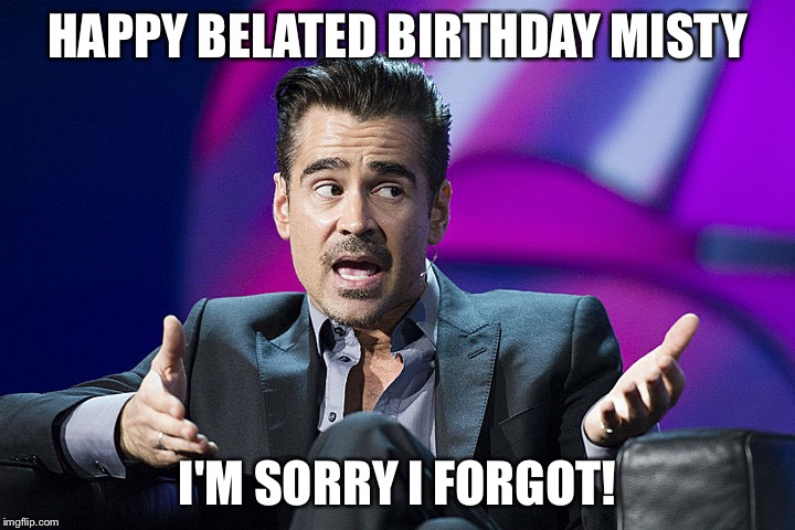 HAPPY BELATED BIRTHDAY MISTY; I'M SORRY I FORGOT! | image tagged in niall | made w/ Imgflip meme maker