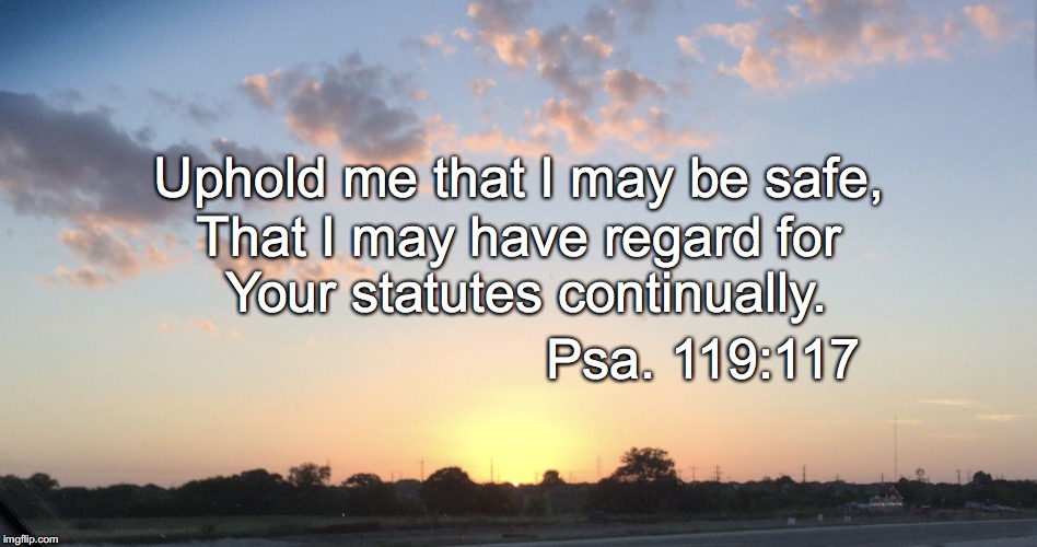 Uphold me that I may be safe, That I may have regard for Your statutes continually. Psa. 119:117 | image tagged in uphold | made w/ Imgflip meme maker