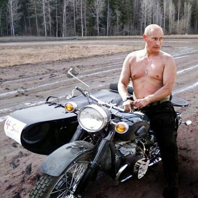 Putin Motorcycle Blank Meme Template