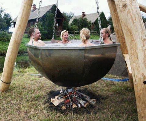 High Quality Fire Pit Hot Tub  Blank Meme Template