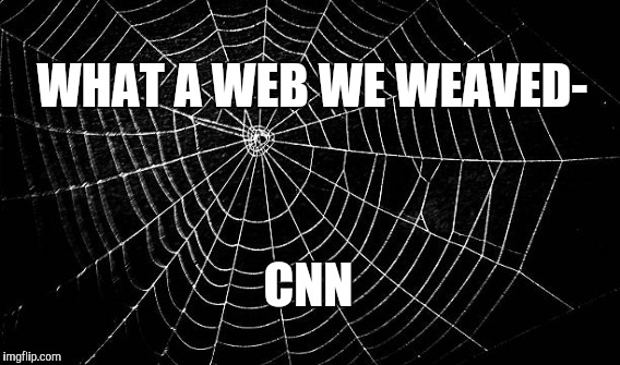 SPIDERS @ CNN | WHAT A WEB WE WEAVED-; CNN | image tagged in funny,memes,gifs,cnn,fake news | made w/ Imgflip meme maker