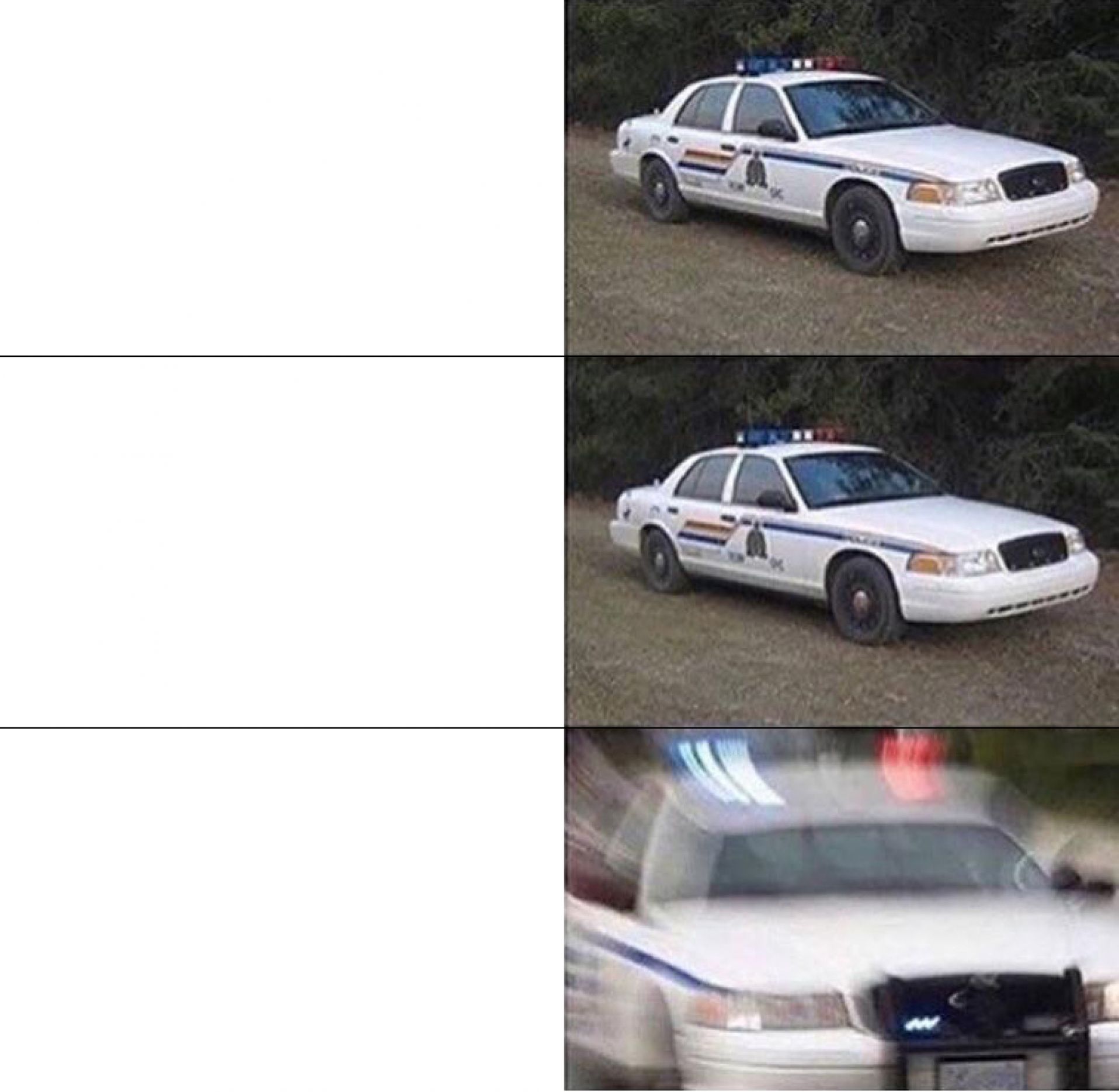 Police Car  Blank Meme Template