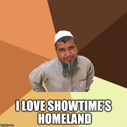I wonder what Middle Eastern heritage people think of it. Whether they live here in the US or over there. | I LOVE SHOWTIME'S HOMELAND | image tagged in memes,ordinary muslim man | made w/ Imgflip meme maker