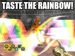 TASTE THE RAINBOW! | image tagged in dw_confused_storm | made w/ Imgflip meme maker