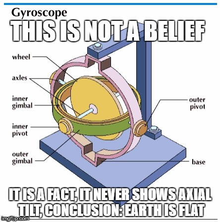 Gyroscope on a Flat plane | image tagged in flat earth,tilt,gyroscope,facts,axial | made w/ Imgflip meme maker