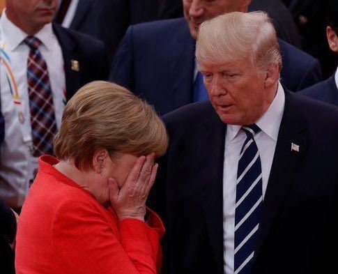 Trump Merkel Blank Meme Template
