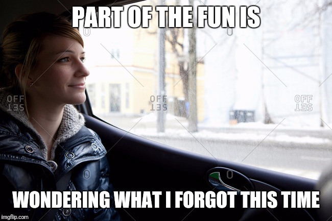 PART OF THE FUN IS WONDERING WHAT I FORGOT THIS TIME | made w/ Imgflip meme maker