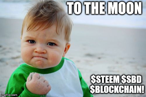 Success Kid Original Meme | TO THE MOON; $STEEM
$SBD $BLOCKCHAIN! | image tagged in memes,success kid original | made w/ Imgflip meme maker