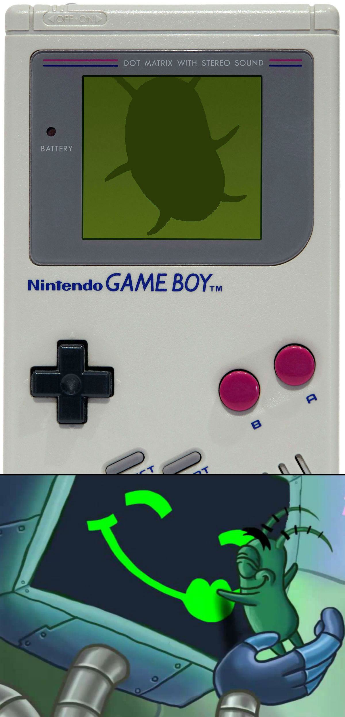 Plankton for Game Boy 5 Blank Meme Template