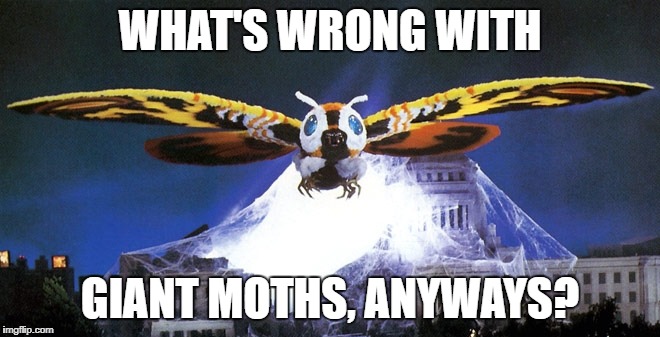 WHAT'S WRONG WITH GIANT MOTHS, ANYWAYS? | made w/ Imgflip meme maker