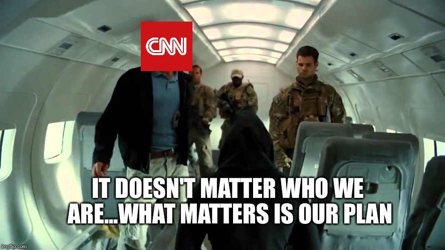 CNN Blackmail | IT DOESN'T MATTER WHO WE ARE...WHAT MATTERS IS OUR PLAN | image tagged in cnn,cnnblackmail,cnn breaking news,bane,reddit,the dark knight | made w/ Imgflip meme maker