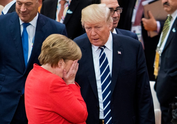 High Quality Merkel Trump Blank Meme Template