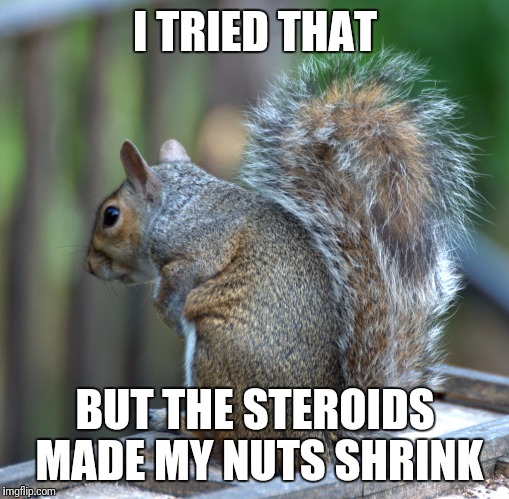 I TRIED THAT BUT THE STEROIDS MADE MY NUTS SHRINK | made w/ Imgflip meme maker