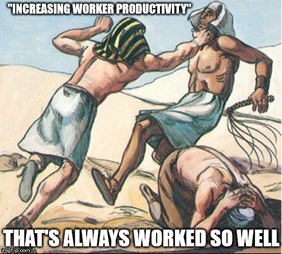 "INCREASING WORKER PRODUCTIVITY" THAT'S ALWAYS WORKED SO WELL | made w/ Imgflip meme maker