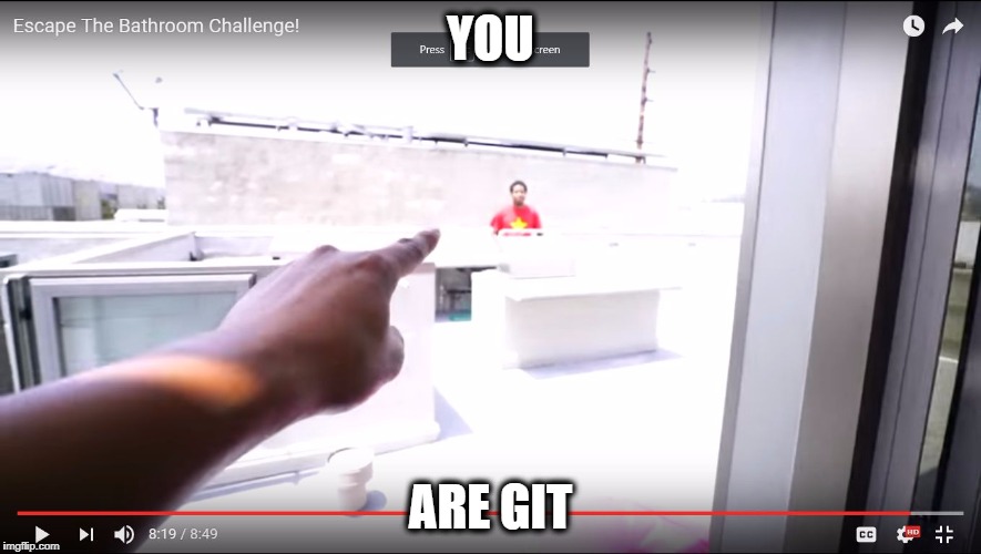 YOU; ARE GIT | image tagged in you are git | made w/ Imgflip meme maker