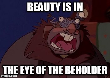 BEAUTY IS IN THE EYE OF THE BEHOLDER | made w/ Imgflip meme maker