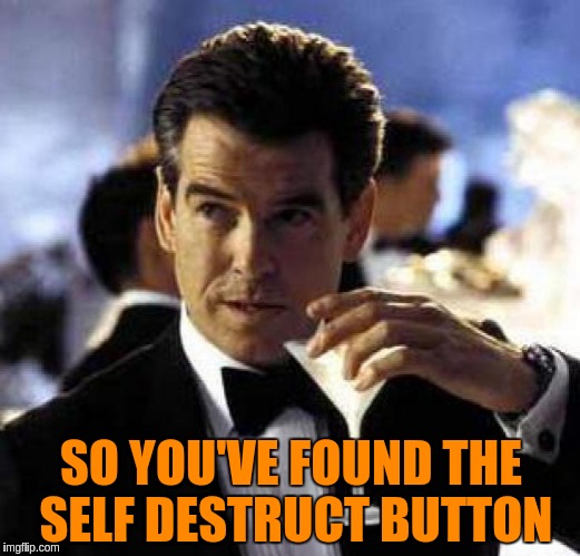 SO YOU'VE FOUND THE SELF DESTRUCT BUTTON | made w/ Imgflip meme maker