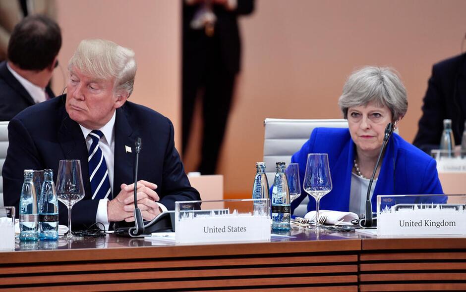 Donald Trump & Theresa May Blank Meme Template