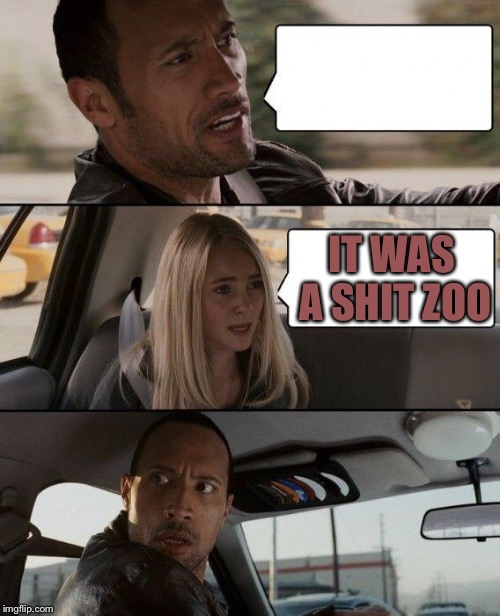 The Rock Driving Meme | IT WAS A SHIT ZOO | image tagged in memes,the rock driving | made w/ Imgflip meme maker