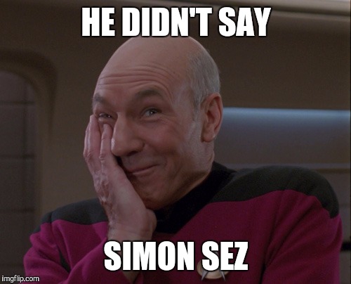 Memes | HE DIDN'T SAY SIMON SEZ | image tagged in memes | made w/ Imgflip meme maker