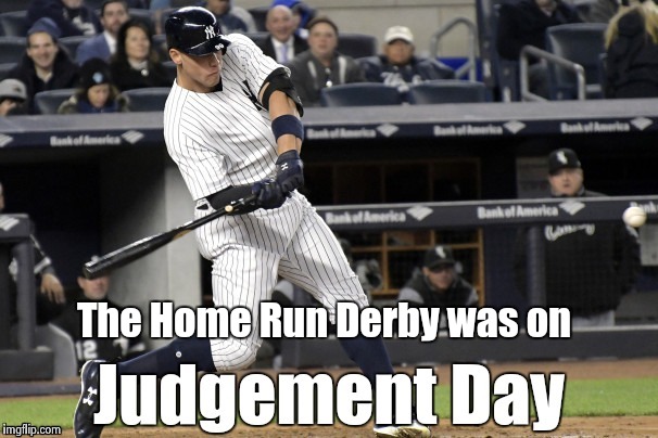 The Home Run Derby was on | image tagged in home run derby | made w/ Imgflip meme maker