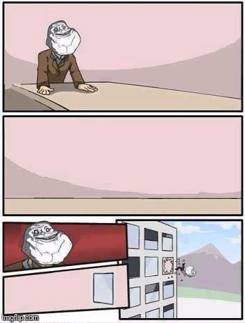 Forever Alone Boardroom | image tagged in forever alone,boardroom meeting suggestion,memes,funny,cats,gifs | made w/ Imgflip meme maker