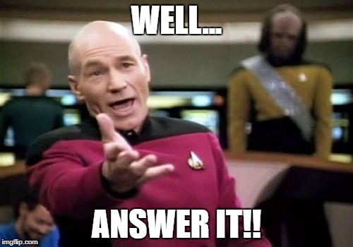 Picard Wtf Meme | WELL... ANSWER IT!! | image tagged in memes,picard wtf | made w/ Imgflip meme maker