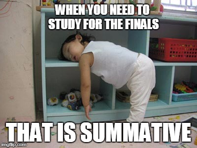 Tired kid | WHEN YOU NEED TO STUDY FOR THE FINALS; THAT IS SUMMATIVE | image tagged in tired kid | made w/ Imgflip meme maker
