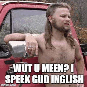 WUT U MEEN? I SPEEK GUD INGLISH | made w/ Imgflip meme maker