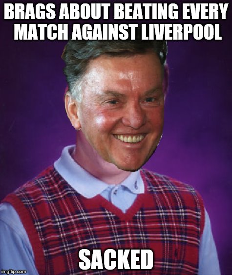 BRAGS ABOUT BEATING EVERY MATCH AGAINST LIVERPOOL; SACKED | image tagged in soccer | made w/ Imgflip meme maker