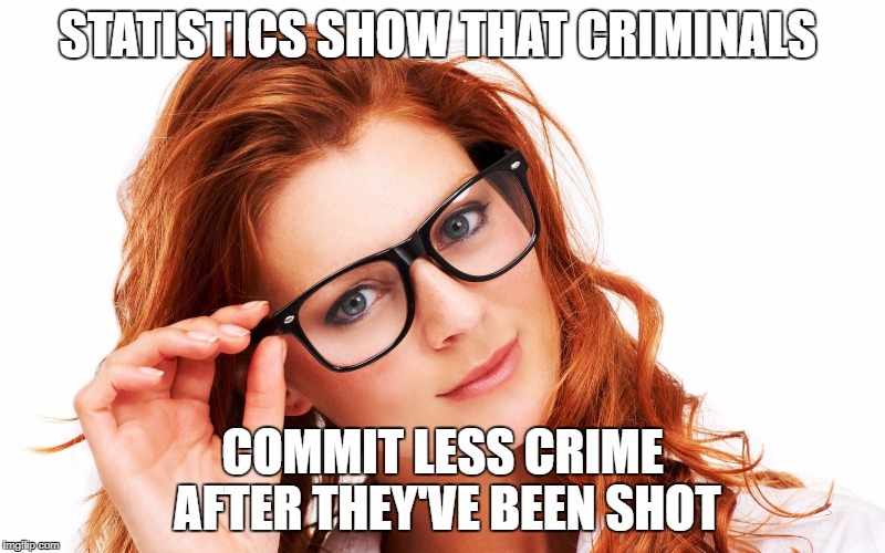 Statistics show | STATISTICS SHOW THAT CRIMINALS; COMMIT LESS CRIME AFTER THEY'VE BEEN SHOT | image tagged in 2nd amendment,crime | made w/ Imgflip meme maker