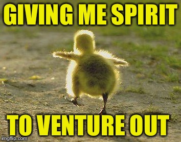 GIVING ME SPIRIT TO VENTURE OUT | made w/ Imgflip meme maker