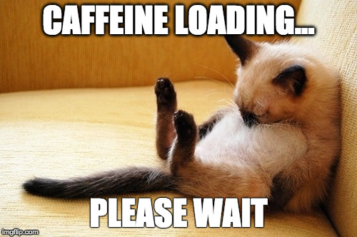 CAFFEINE LOADING... PLEASE WAIT | made w/ Imgflip meme maker