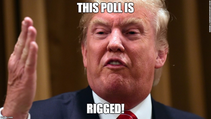 make [blank] great again | THIS POLL IS; RIGGED! | image tagged in make blank great again | made w/ Imgflip meme maker