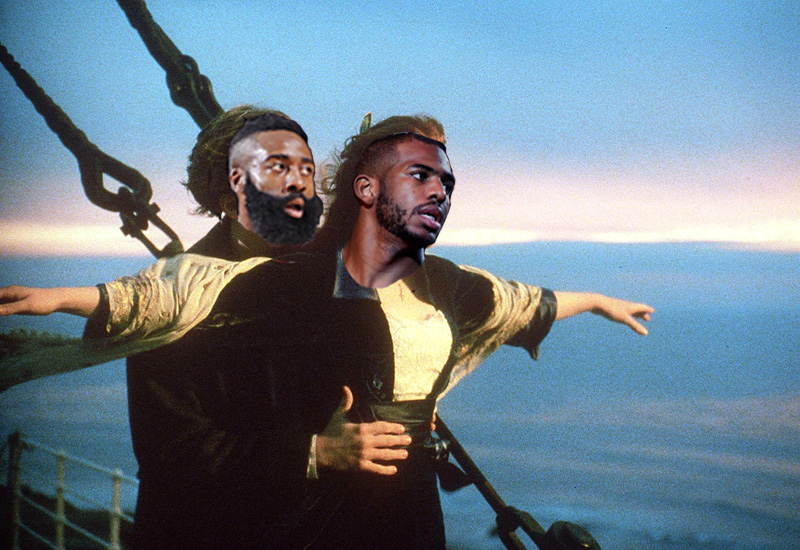 High Quality Harden CP3 Titanic Blank Meme Template