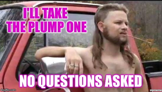 I'LL TAKE THE PLUMP ONE NO QUESTIONS ASKED | made w/ Imgflip meme maker