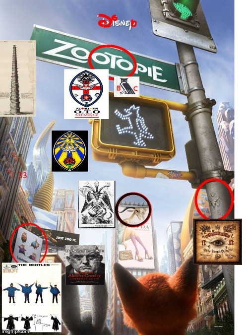 Satanic Disney Zootopia | image tagged in satanic,symbolism,disney,oto,masonic,zootopia | made w/ Imgflip meme maker