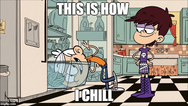 Lincoln Thinking Inside the Box | THIS IS HOW; I CHILL | image tagged in the loud house,chill,summer,style,memes,funny memes | made w/ Imgflip meme maker