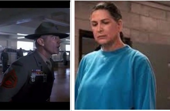 Full Metal Jacket  Sergeant Hartman vs Wentworth Joan Ferguson Blank Meme Template