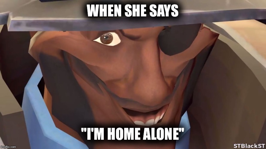 WHEN SHE SAYS; "I'M HOME ALONE" | image tagged in idk | made w/ Imgflip meme maker