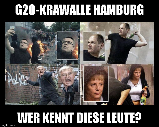 G20-KRAWALLE HAMBURG; WER KENNT DIESE LEUTE? | made w/ Imgflip meme maker