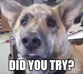 DID YOU TRY? | made w/ Imgflip meme maker