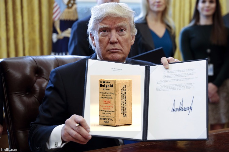 Squeegee Your Third Eye | image tagged in donald trump executive order,donald trump | made w/ Imgflip meme maker