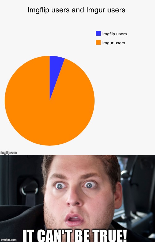 When I googled this I couldn't believe it | IT CAN'T BE TRUE! | image tagged in imgflip,imgflip users,i can't believe it,imgur,memes,pie charts | made w/ Imgflip meme maker
