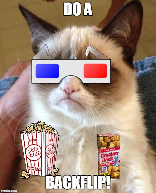 Grumpy Cat Meme | DO A BACKFLIP! | image tagged in memes,grumpy cat | made w/ Imgflip meme maker